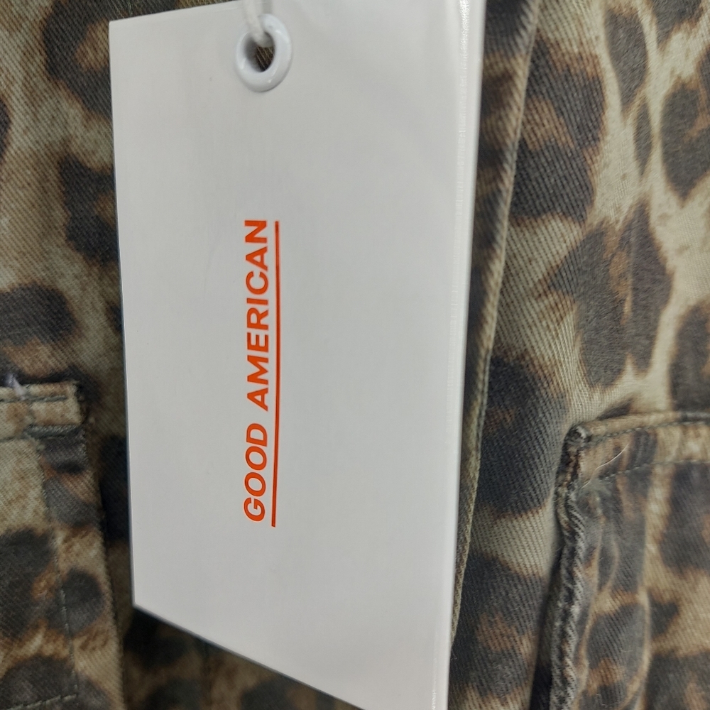 Good American Leopard Utility Jacket Size Small - Picture 5 of 7